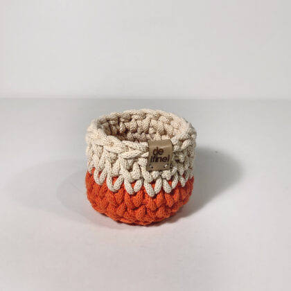 Mały koszyczek beż i pomarańcz