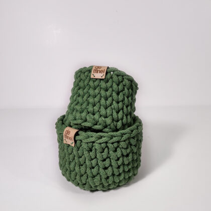 Zestaw 2 koszyczków khaki