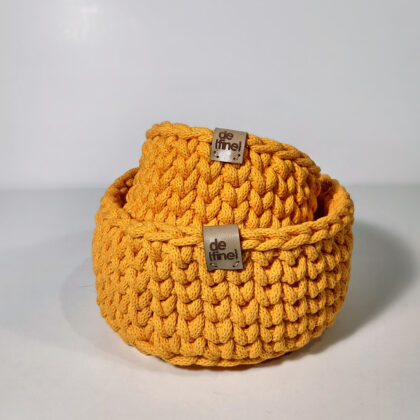 Zestaw 2 koszyków żółtych