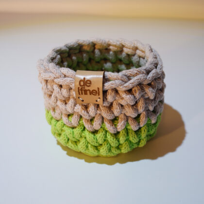 Mały koszyczek szary z limonką