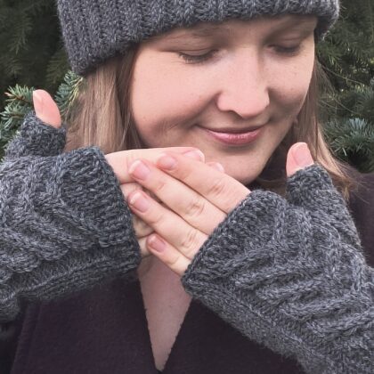 Szary- komplet wełniany