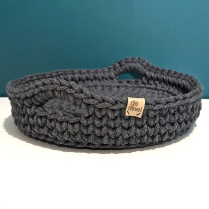 Kosz z rączkami - grafit