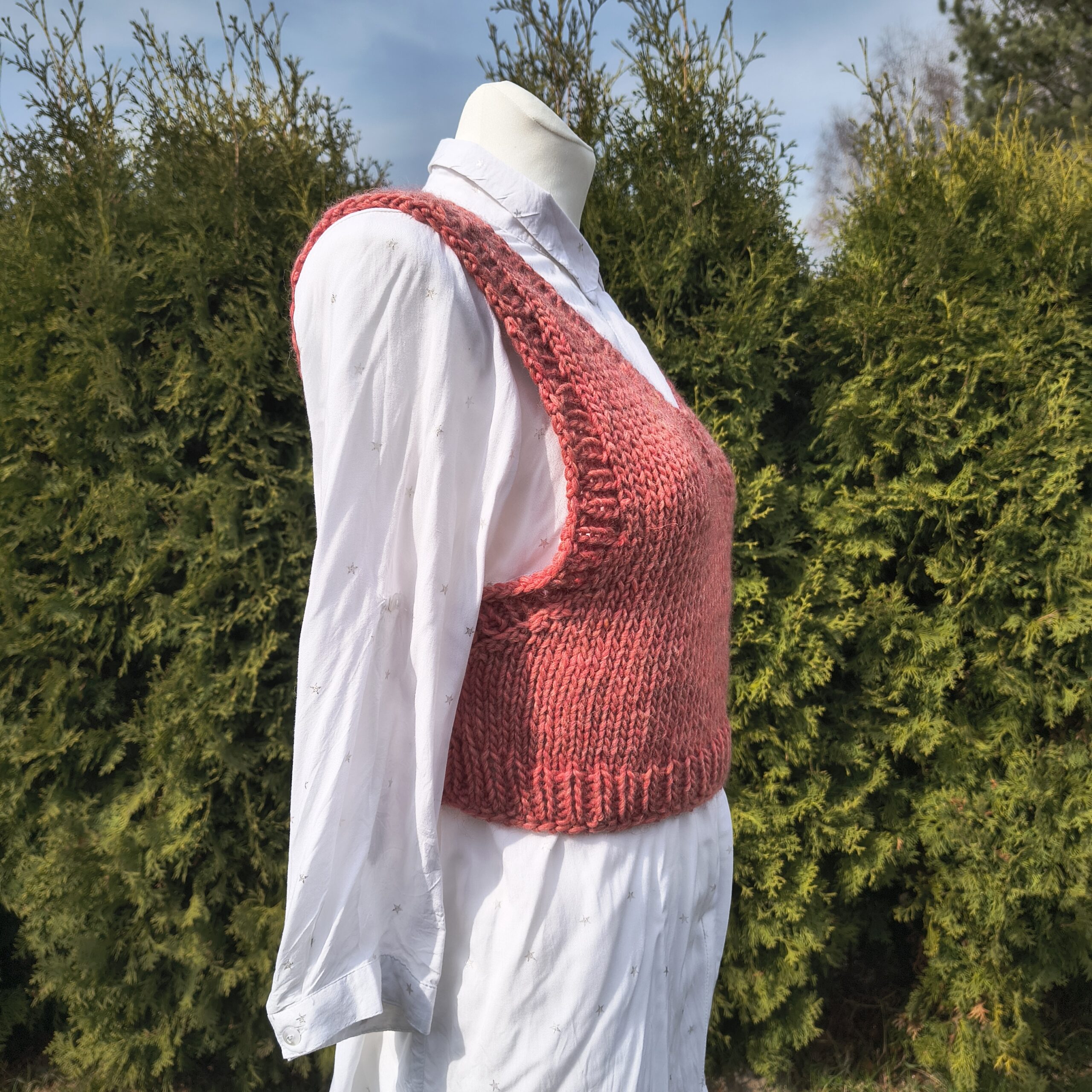 Kamizelka krótka - łososiowa - Image 3