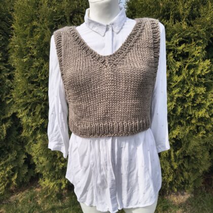 Kamizelka krótka - szara