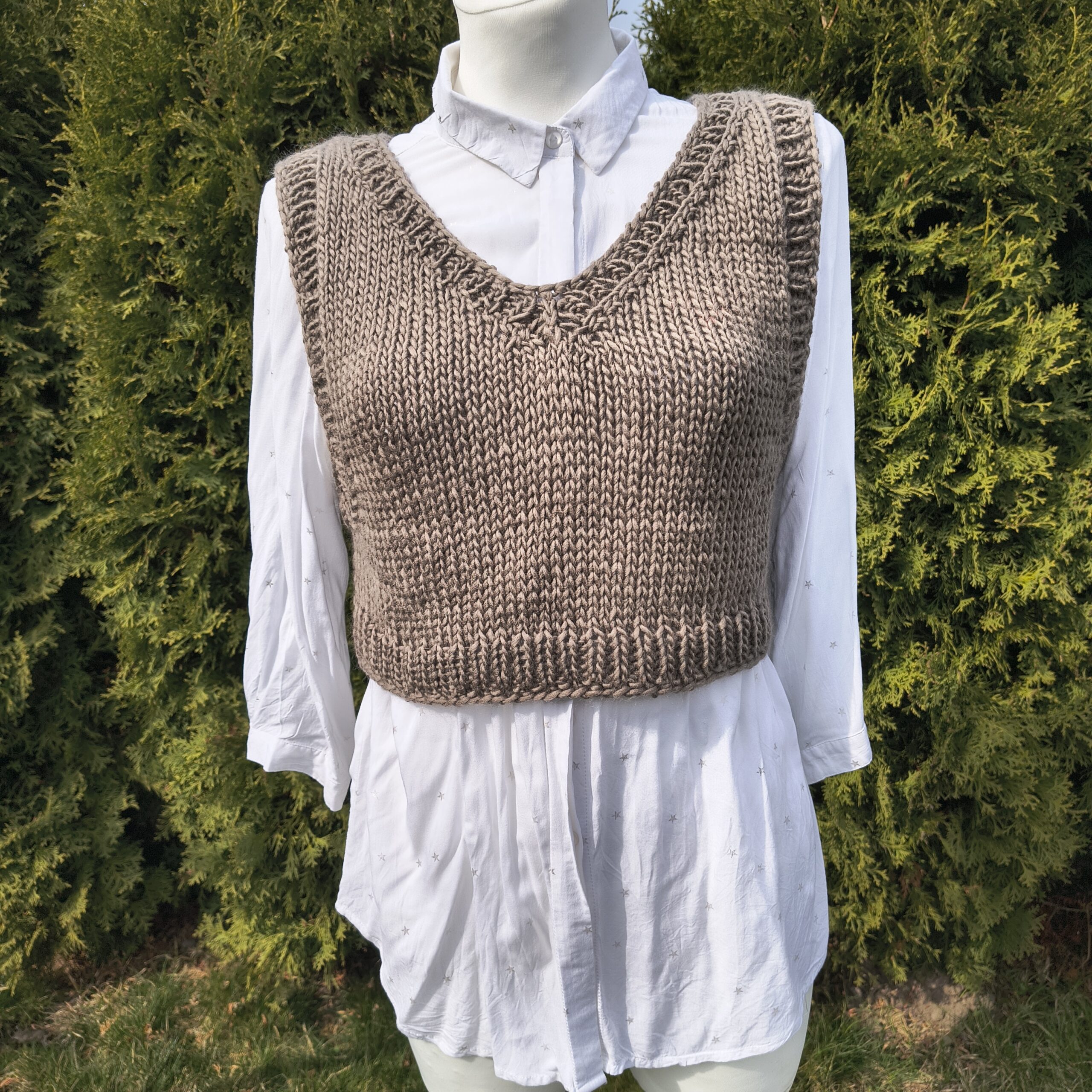 Kamizelka krótka - szara