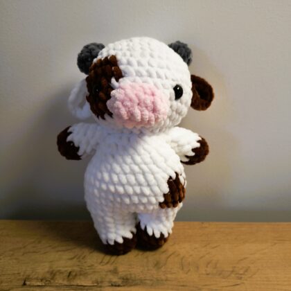 Pluszowa krowa - ciemna