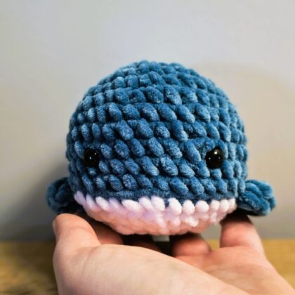 Pluszowy wieloryb - niebieski