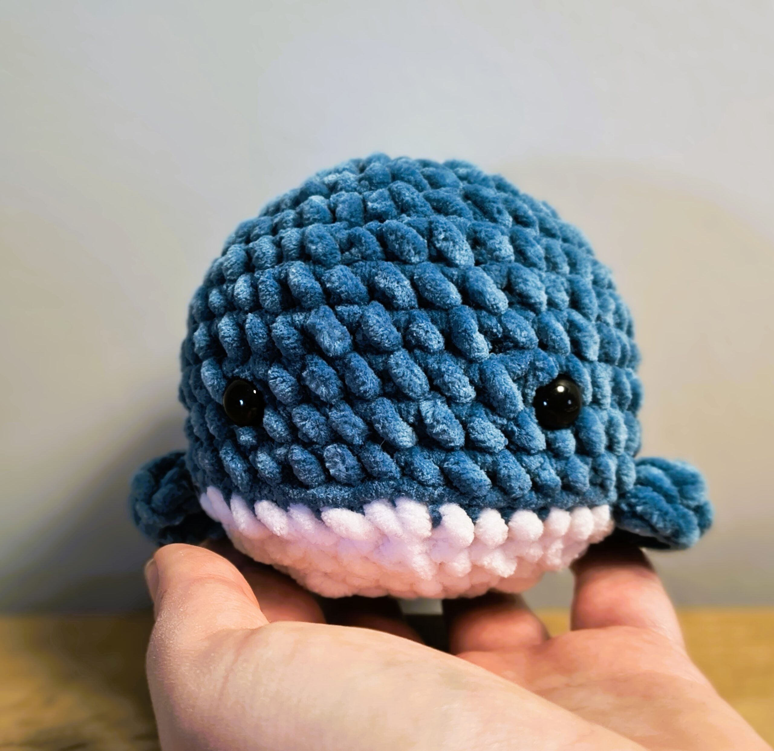 Pluszowy wieloryb - niebieski