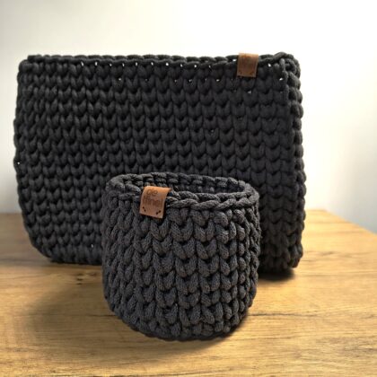 Zestaw koszyków -szary